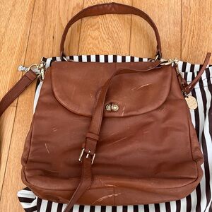 Elegant Brown Leather Handbag